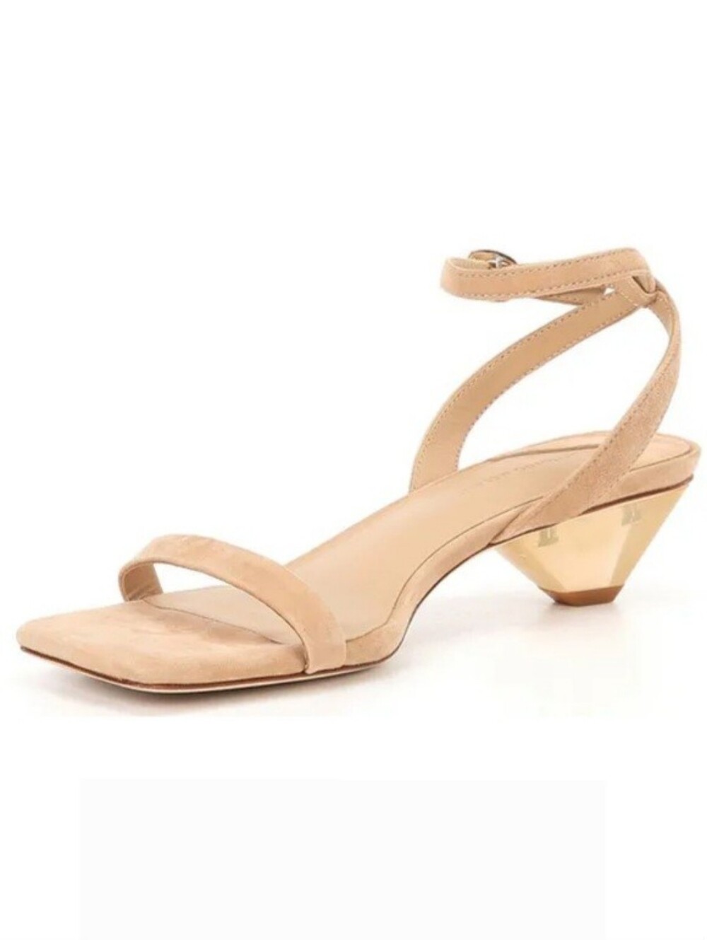 Antonio Melani Dress Sandals 9 Nude Cream Suede Fina Strappy Sculpted New $110